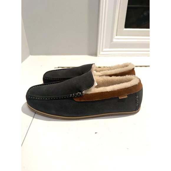 NEW Hari Mari Men Hacienda Pewter Gray Shearling Lined Slipper Size 12 $160 [jb] - Picture 5 of 14